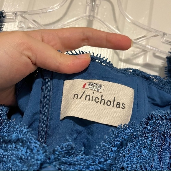 Nicholas Blue Lace Octavia Cocktail Dress Size 0 G - Picture 4 of 10